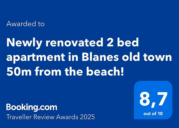 2 Bedroom Large Modern Apartment In Blanes Old Town 50M From The Beach!